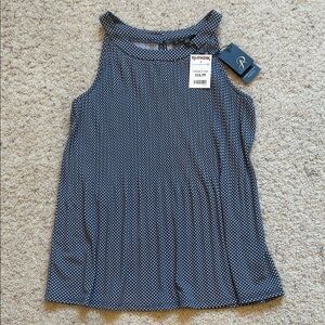 Navy Polka dot tank top